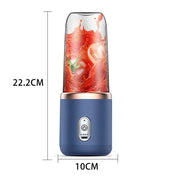 400ml Portable Mini Fruit Blender Electric Wireless Juicer With 6 Blades For Smoothies And Shakes, USB Rechargeable Mini Juicer