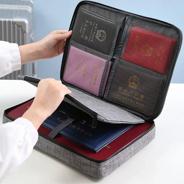 Large Capacity Waterproof Document Storage Bags Briefcase Electronic Organizer School Office Business File Folder Accessories