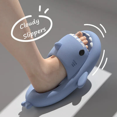 Women Shark Slippers Summer Beach Shoes Soft EVA Cute Cartoon Couples Outdoor Street Slides Male Indoor Bathroom Funny Slipper