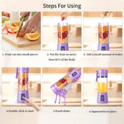 USB Mini Electric Juicer Portable Charging Fruit Orange Lemon Blender Smoothie Milkshake Maker Kitchen Automatic Fresh Squeezer